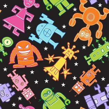 Robot pattern 스톡 일러스트