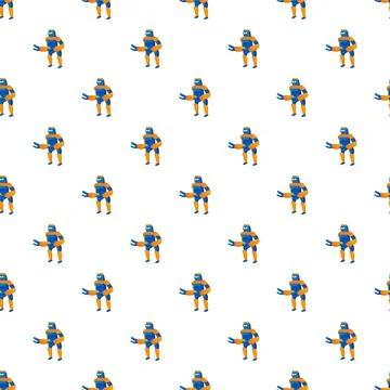 Robot pattern seamless background for technology design Illustrazione stock