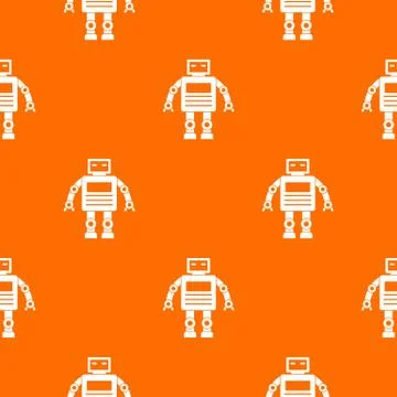 Robot pattern seamless Stock Illustration