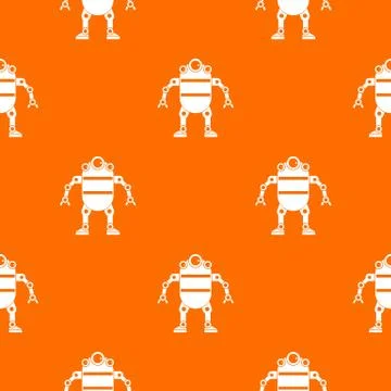 Robot pattern seamless 스톡 일러스트