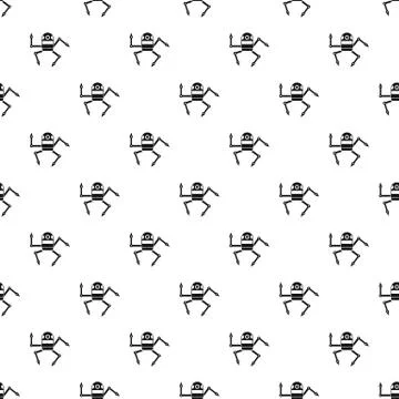 Robot pattern, simple style イラスト素材