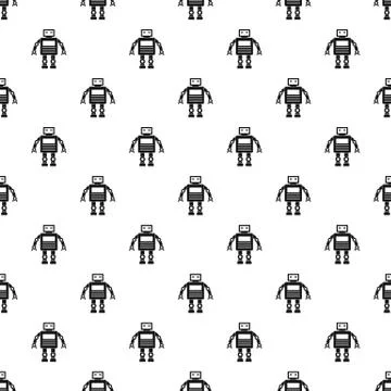 Robot pattern vector Stock Illustration