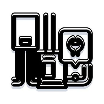Robot performing manufacturing process and quality control 스톡 일러스트