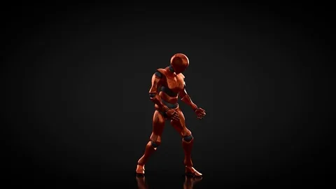 Robot Playing air Guitar Stock Footage 84913820