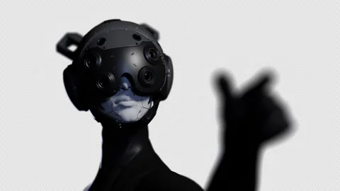 The robot points a finger warning of the consequences Video stock 271622346