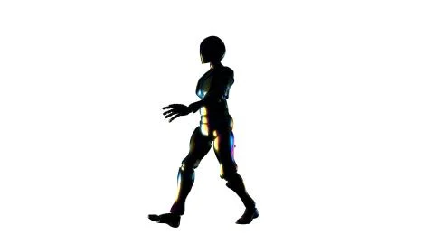 Robot Posture 3d Render Stock Illustration