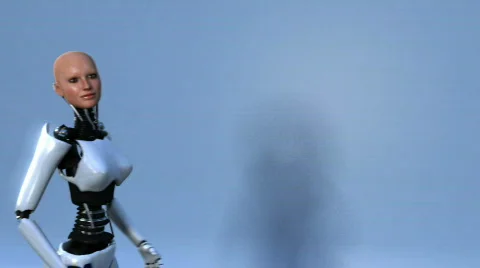 Robot presentation Stock Footage