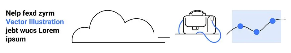 Robot Programming and Cloud Computing with Data Graph Elements Stock Illustration