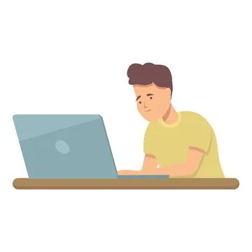 Robot programming icon cartoon vector. Computer science 스톡 일러스트