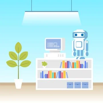 Robot Programming Lab. Machine Science Technology Stockillustratie