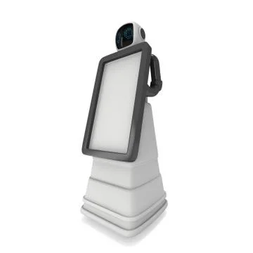 Robot Promoter 3d Stock Illustration