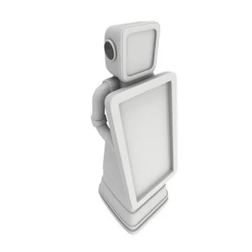 Robot Promoter 3d 스톡 일러스트