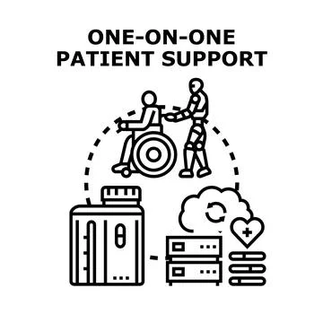 Robot providing personalized patient support and healthcare assistance Stock Illustration