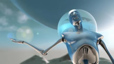 Robot with Questions 스톡 일러스트