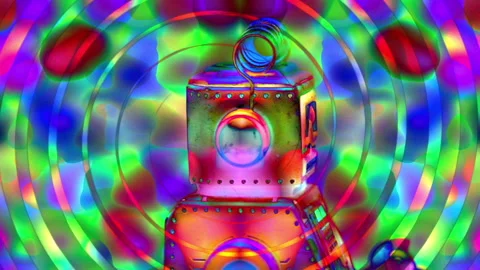 Robot rainbow Stock Footage 329660195