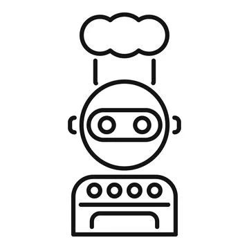 Robot receiving data from cloud computing system Stockillustratie