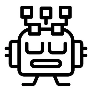 Robot receiving data through artificial intelligence network Stock Illustration