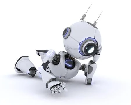 Robot Relaxing Stock Illustration