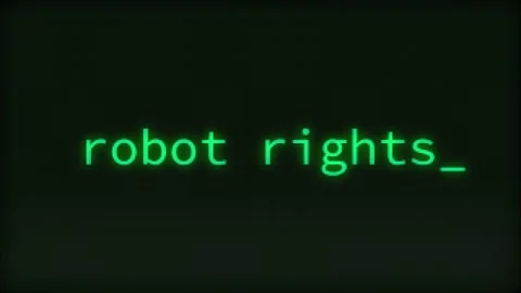 Robot Rights, Typing Text, Retro Computer Screen Stock Footage 264495227