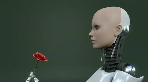 Robot rose Stock Footage 738604