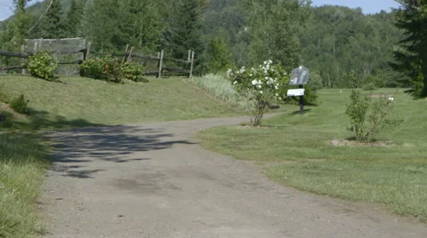 Robot Rover Rolling on a Trail Stock Footage 64354122