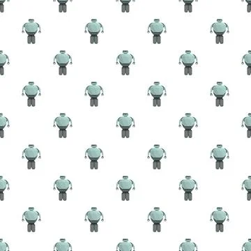 Robot seamless pattern representing technology and automation future イラスト素材