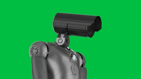 robot security camera on green screen Stock Video Pond5