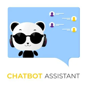 Robot shaped chatbot assistant with artificial intelligence. Cute robot Stock Illustration