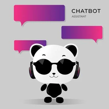 Robot shaped chatbot assistant with artificial intelligence. Cute robot Stock Illustration