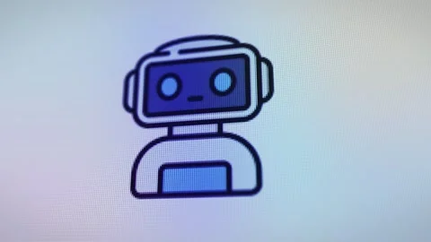 Robot Sign In Computer Screen Window Stock Footage 330445459