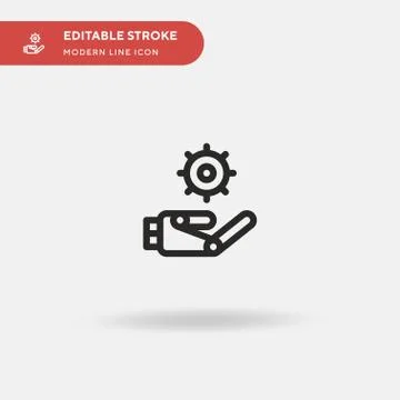 Robot Simple vector icon. Illustration symbol design template for web mobile  Stock Illustration
