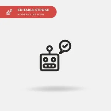 Robot Simple vector icon. Illustration symbol design template for web mobile  Illustrazione stock