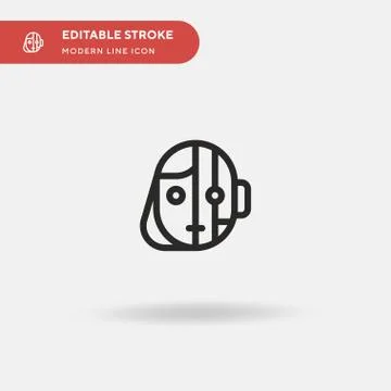 Robot Simple vector icon. Illustration symbol design template for web mobile  Stock Illustration