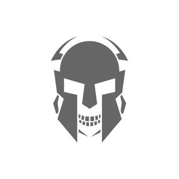 Robot skull or mask vector illustration isolated on white background. Stock Illustration