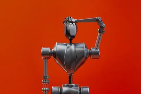 Robot smacks its head Stock Illustration