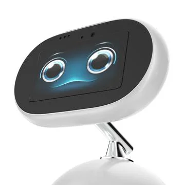 Robot with smart screen. Household Assistant. 3d illustration Stock Illustration