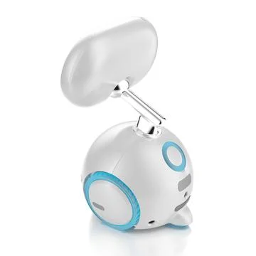 Robot with smart screen. Household Assistant. 3d illustration Stock Illustration