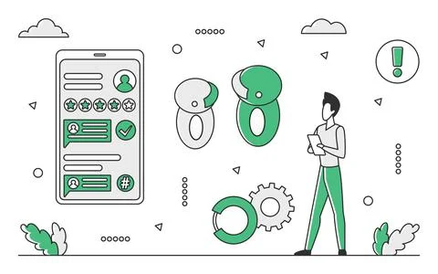 Robot smartphone app Stock Illustration