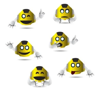 Robot smiley Stock Illustration