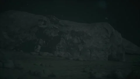 A robot soldier speaks to command over the radio from the battlefield 01 Stock Footage 246646556