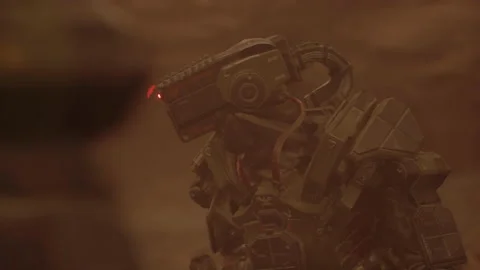 Robot soldiers getting ready in the host... | Stock Video | Pond5