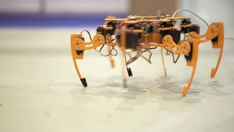 Robot Spider demonstrates possibilities of modern robotics Stock Footage 72374651