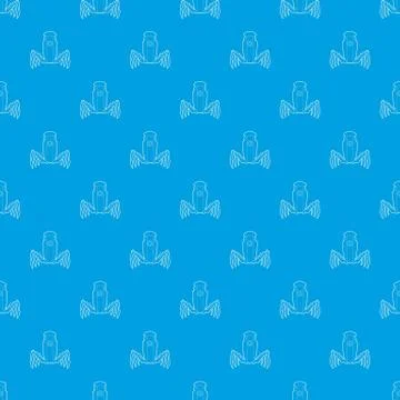 Robot spider pattern vector seamless blue Stock Illustration