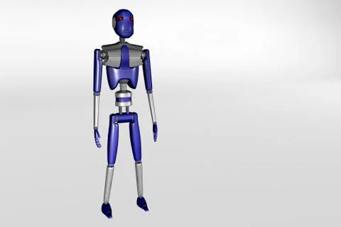 A robot stands still Stock Illustration