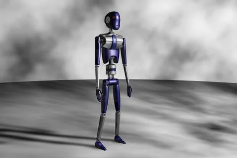 A robot stands still Stock Illustration