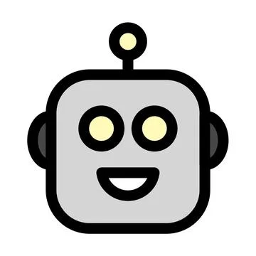Robot symbol - artificial intelligence icon 스톡 일러스트