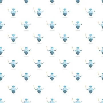 Robot teacher presenting seamless pattern background Stock Illustration
