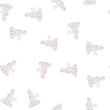 Robot technology glyph vector seamless pattern Stock Illustration