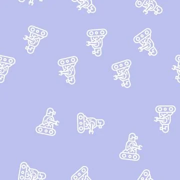 Robot technology line vector seamless pattern Stock Illustration