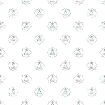 Robot technology pattern vector seamless Stock Illustration